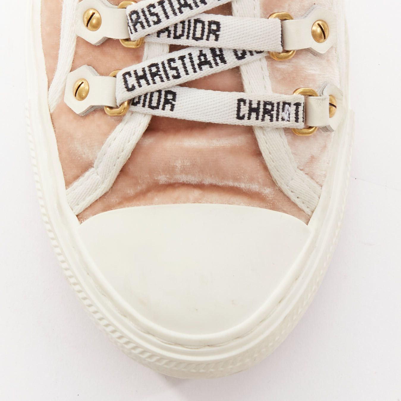 Dior CHRISTIAS DIOR WalknDior pink velvet logo lace up low top platform sneakers EU37.5 Size US 7.5 / IT 37.5 - 7 Thumbnail