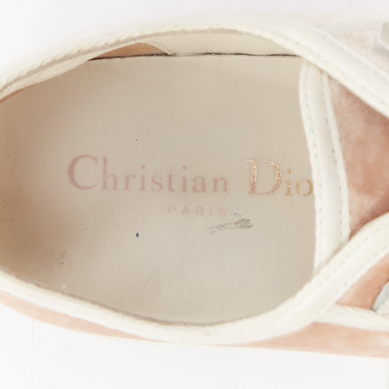 Dior CHRISTIAS DIOR WalknDior pink velvet logo lace up low top platform sneakers EU37.5 Size US 7.5 / IT 37.5 - 10 Thumbnail