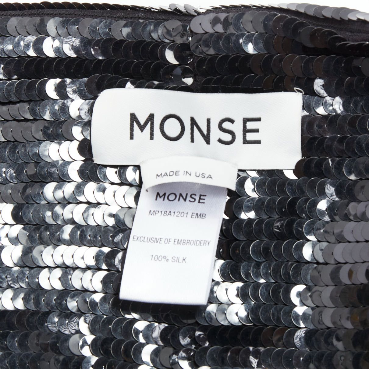 MONSE MONSE 100% silk black sequinned wrap around infinity circle scarf Size ONE SIZE - 8 Thumbnail