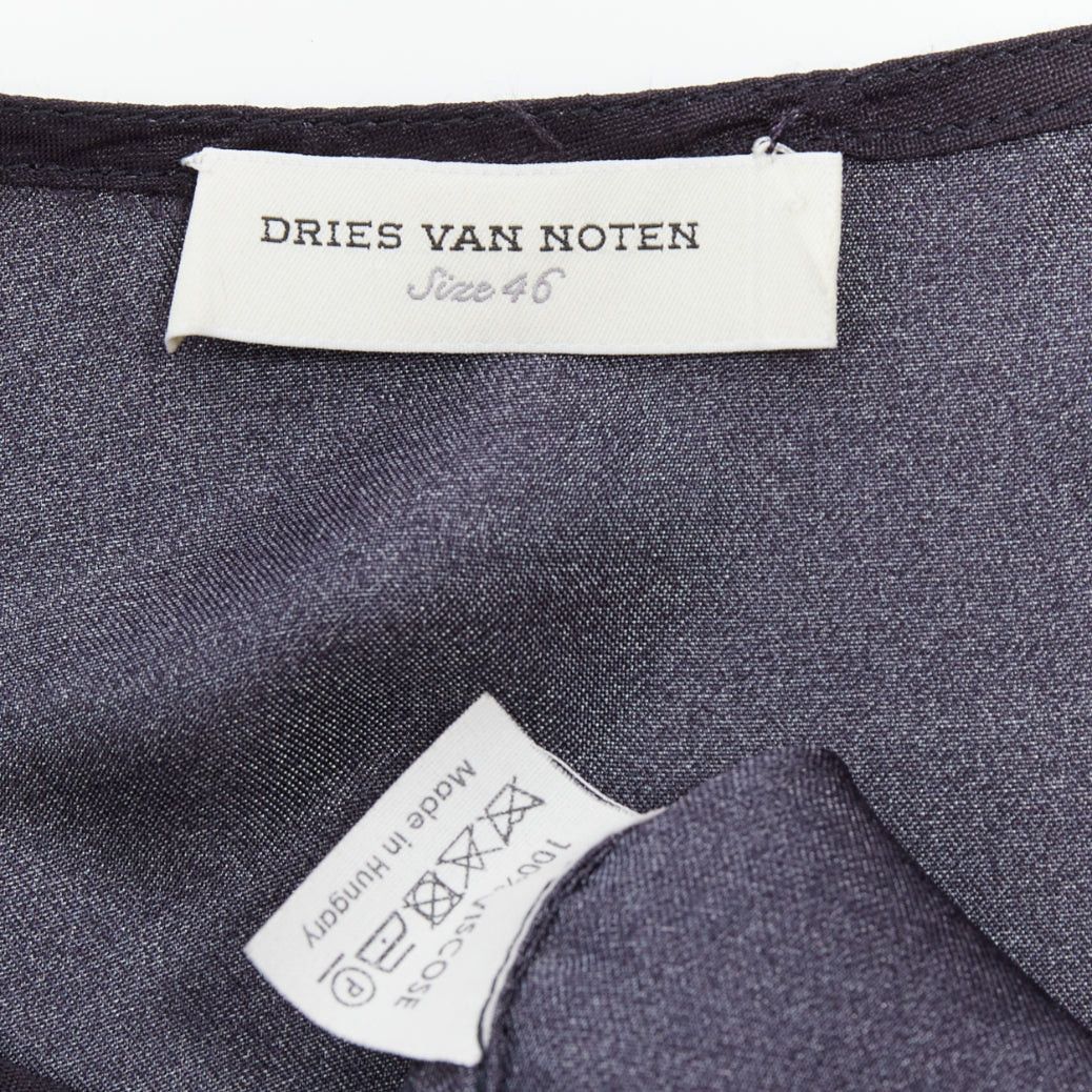 Dries Van Noten DRIES VAN NOTEN black viscose gothic R print viscose tank top IT46 S Size US S / EU 44-46 / 1 - 8 Thumbnail