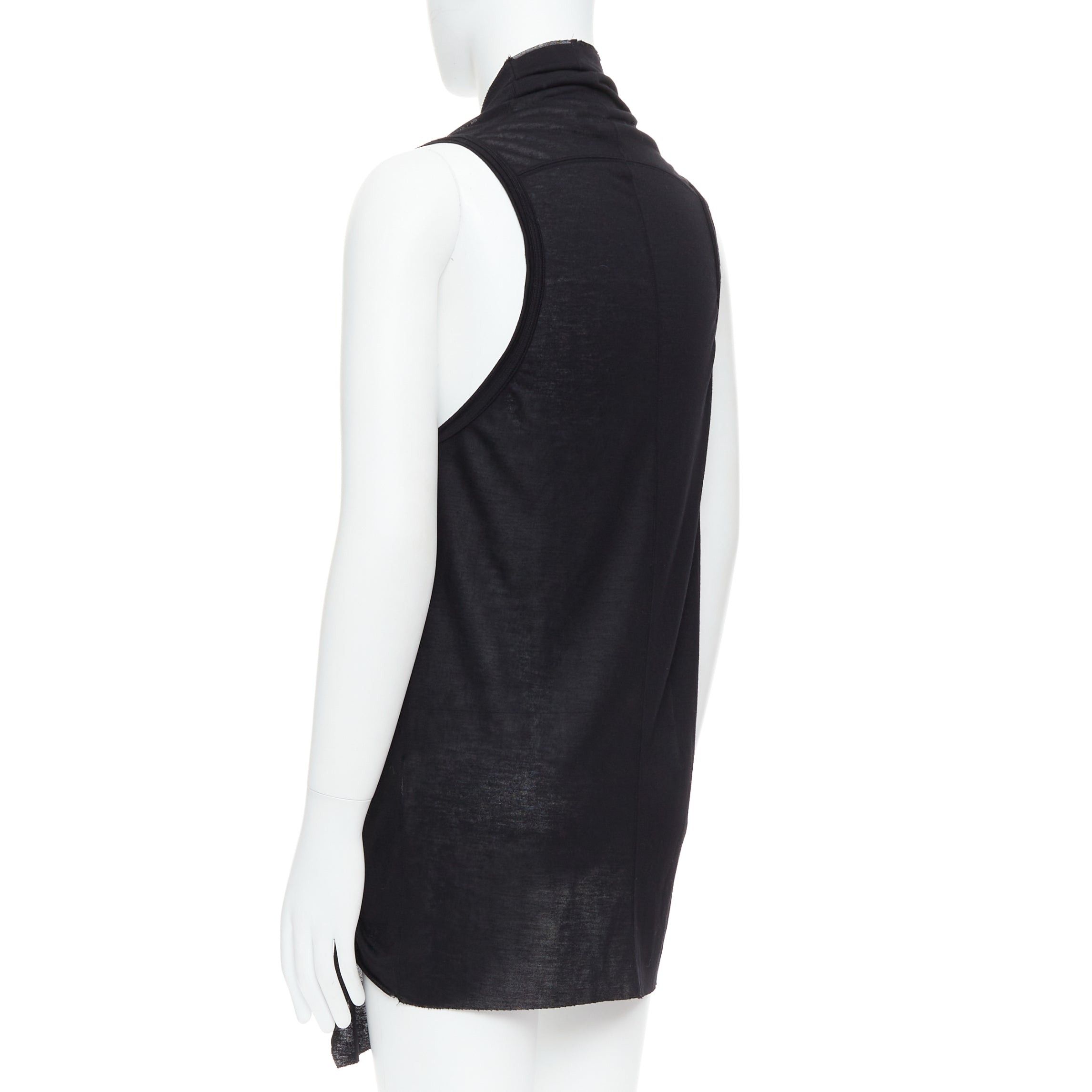 Julius MA JULIUS 2014 black draped deep scoop neck layered tank top JP2 M Size US M / EU 48-50 / 2 - 6 Thumbnail