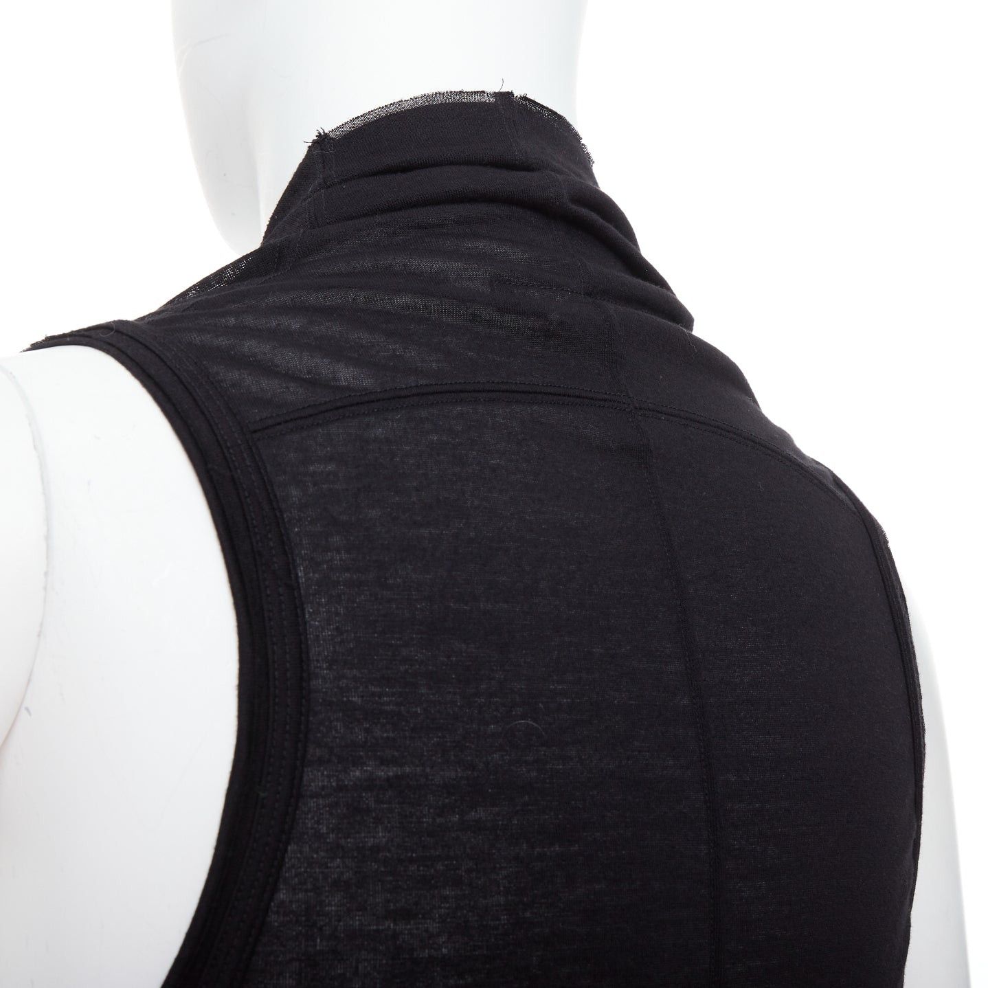 Julius MA JULIUS 2014 black draped deep scoop neck layered tank top JP2 M Size US M / EU 48-50 / 2 - 7 Thumbnail