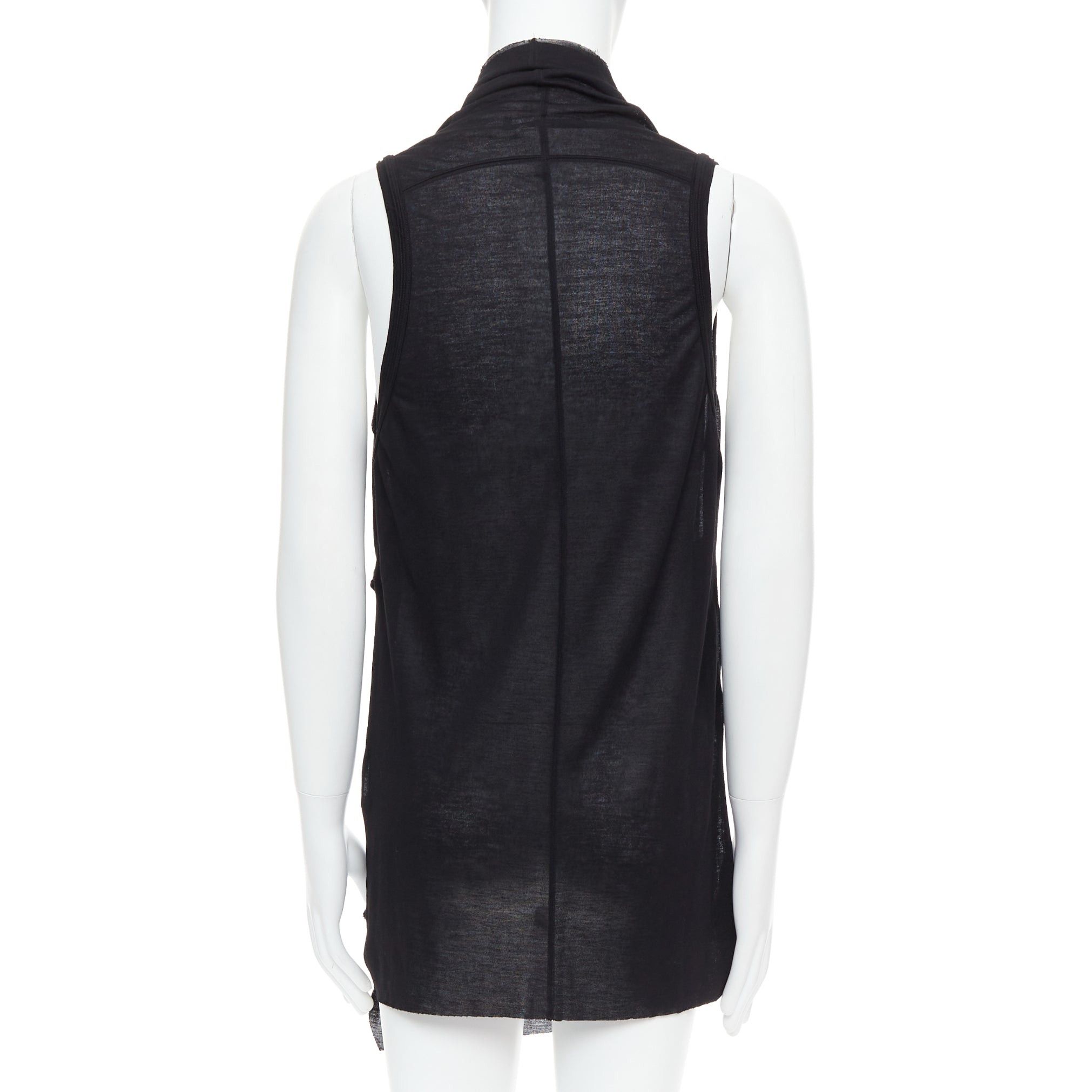 Julius MA JULIUS 2014 black draped deep scoop neck layered tank top JP2 M Size US M / EU 48-50 / 2 - 5 Thumbnail