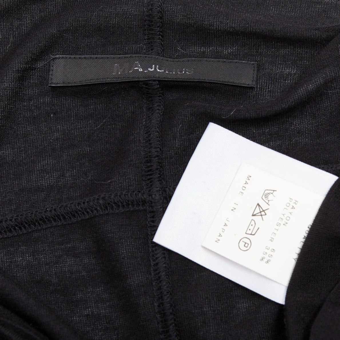 Julius MA JULIUS 2014 black draped deep scoop neck layered tank top JP2 M Size US M / EU 48-50 / 2 - 8 Thumbnail