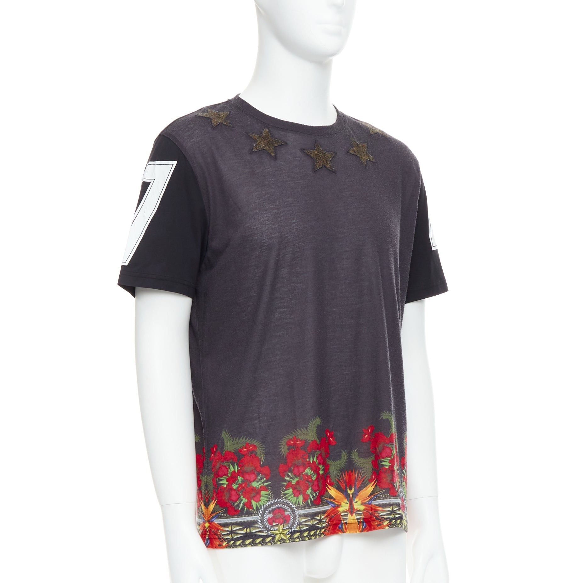 Givenchy GIVENCHY 2013 Bird of Paradise star applique washed cotton tshirt M Size US M / EU 48-50 / 2 - 3 Thumbnail
