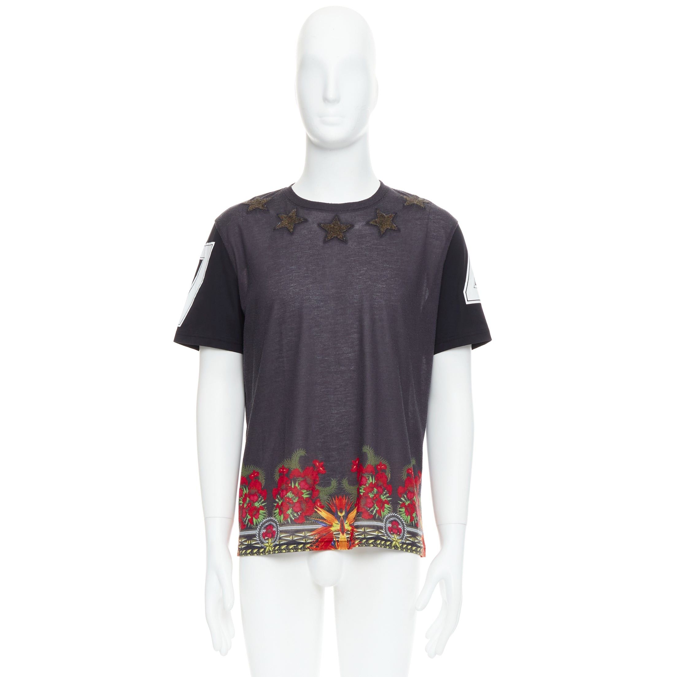 Givenchy GIVENCHY 2013 Bird of Paradise star applique washed cotton tshirt M Size US M / EU 48-50 / 2 - 10 Thumbnail