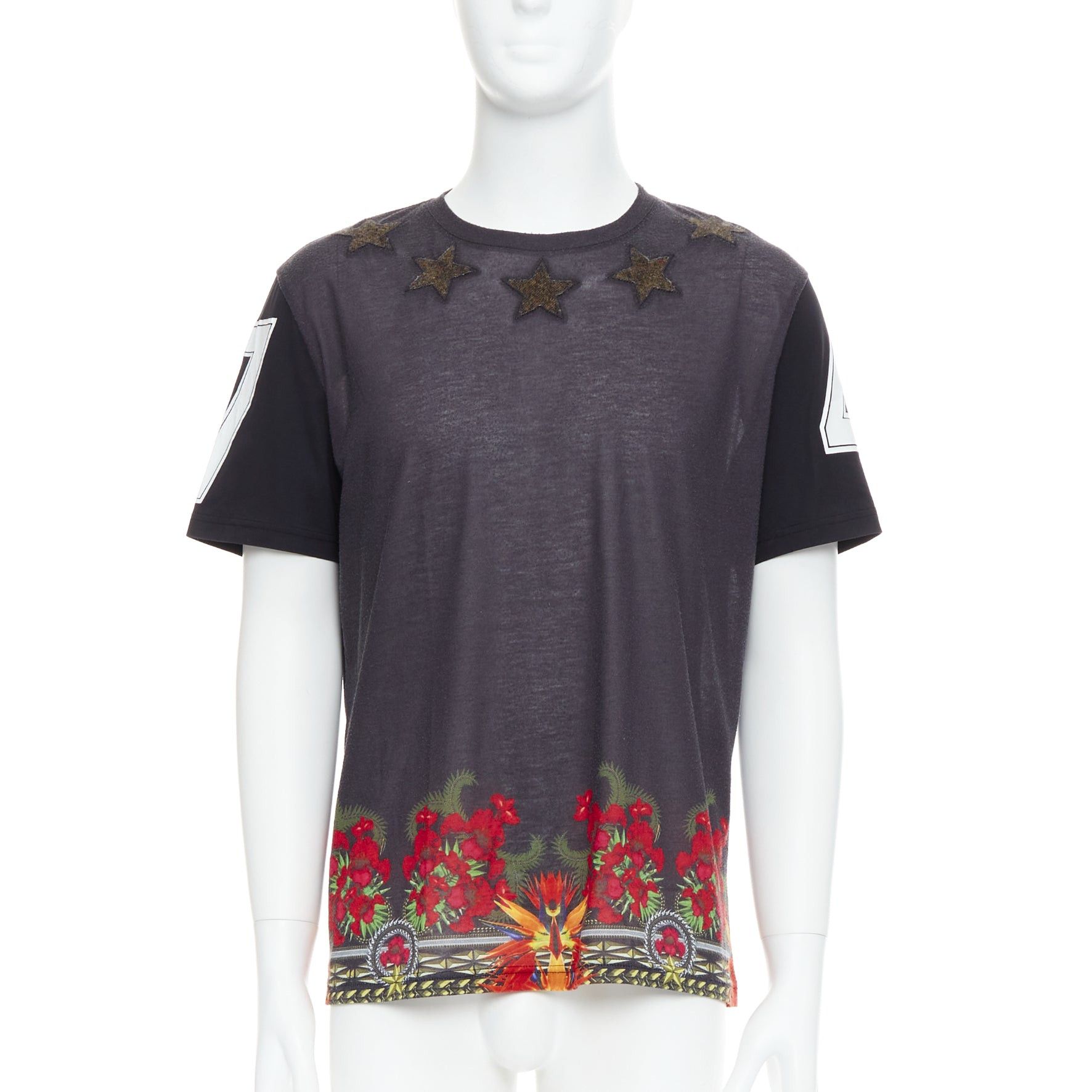 Givenchy GIVENCHY 2013 Bird of Paradise star applique washed cotton tshirt M Size US M / EU 48-50 / 2 - 2 Thumbnail