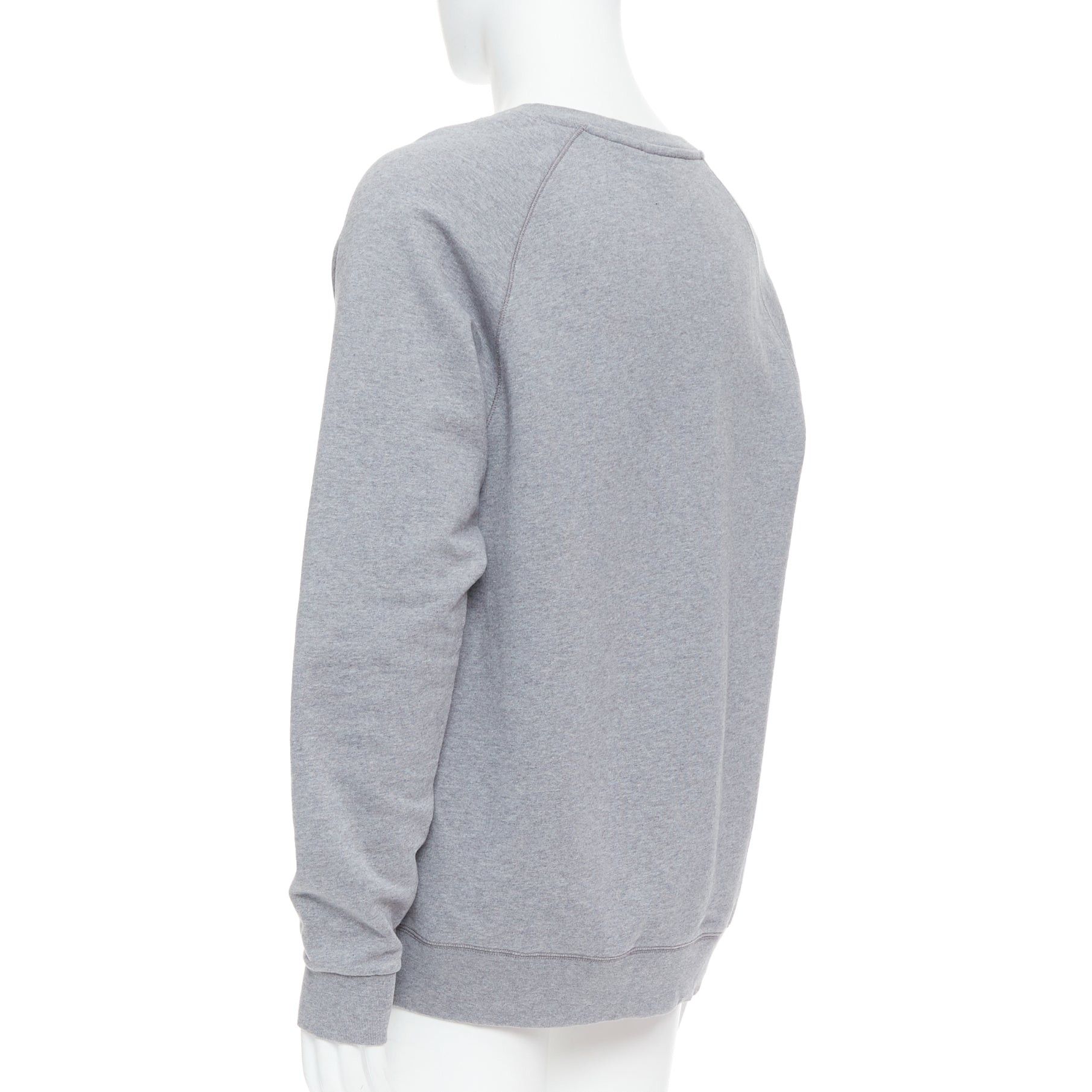 Dries Van Noten DRIES VAN NOTEN grey cotton red sequins lip crew pullover top L Size US L / EU 52-54 / 3 - 6 Thumbnail
