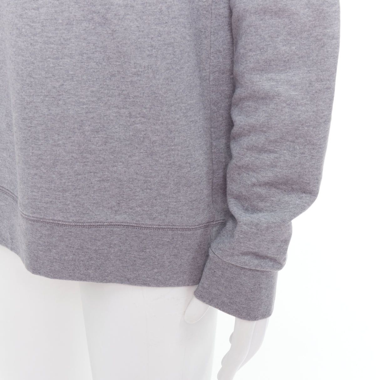 Dries Van Noten DRIES VAN NOTEN grey cotton red sequins lip crew pullover top L Size US L / EU 52-54 / 3 - 7 Thumbnail