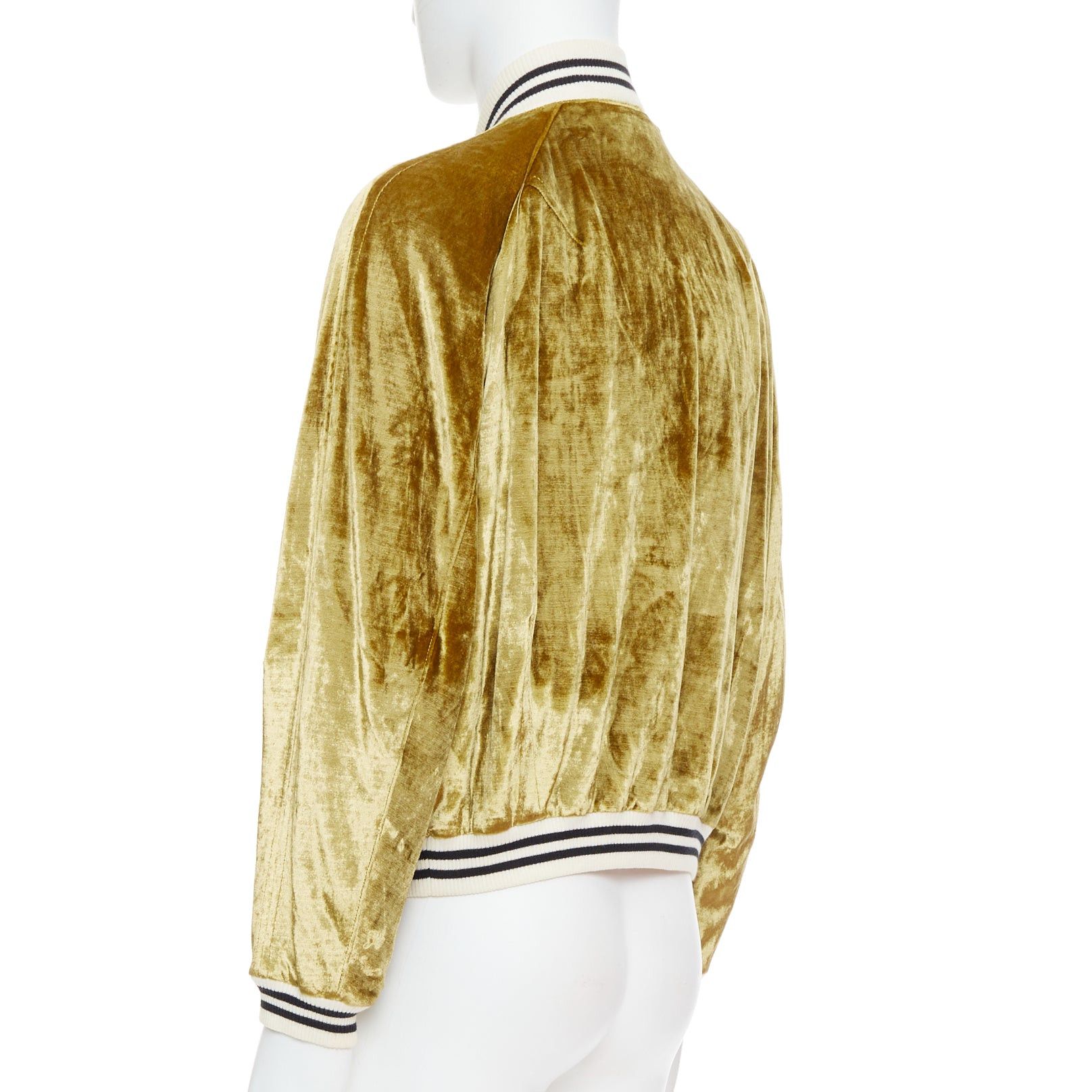 Haider Ackermann rare HAIDER ACKERMANN 2015 RUnway gold crushed velvet Teddy bomber jacket S Size US S / EU 44-46 / 1 - 7 Thumbnail