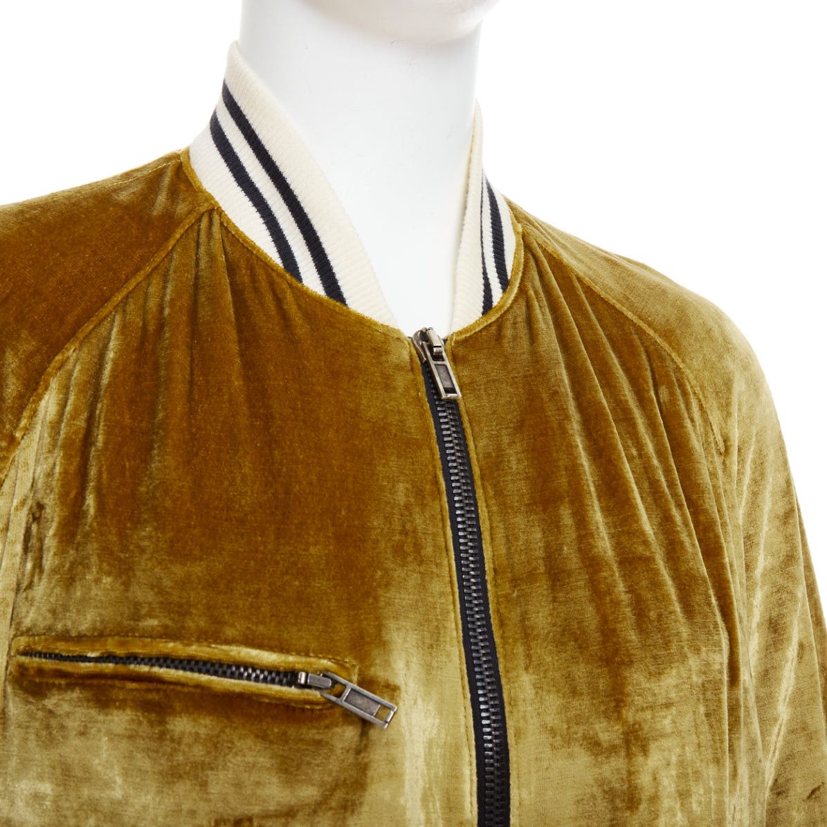 Haider Ackermann rare HAIDER ACKERMANN 2015 RUnway gold crushed velvet Teddy bomber jacket S Size US S / EU 44-46 / 1 - 2 Thumbnail