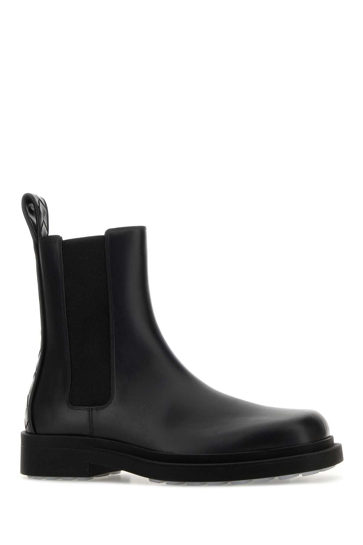 Bottega Veneta Black Leather Chelsea Ben Ankle Boots Size US 12 / EU 45 - 2 Thumbnail