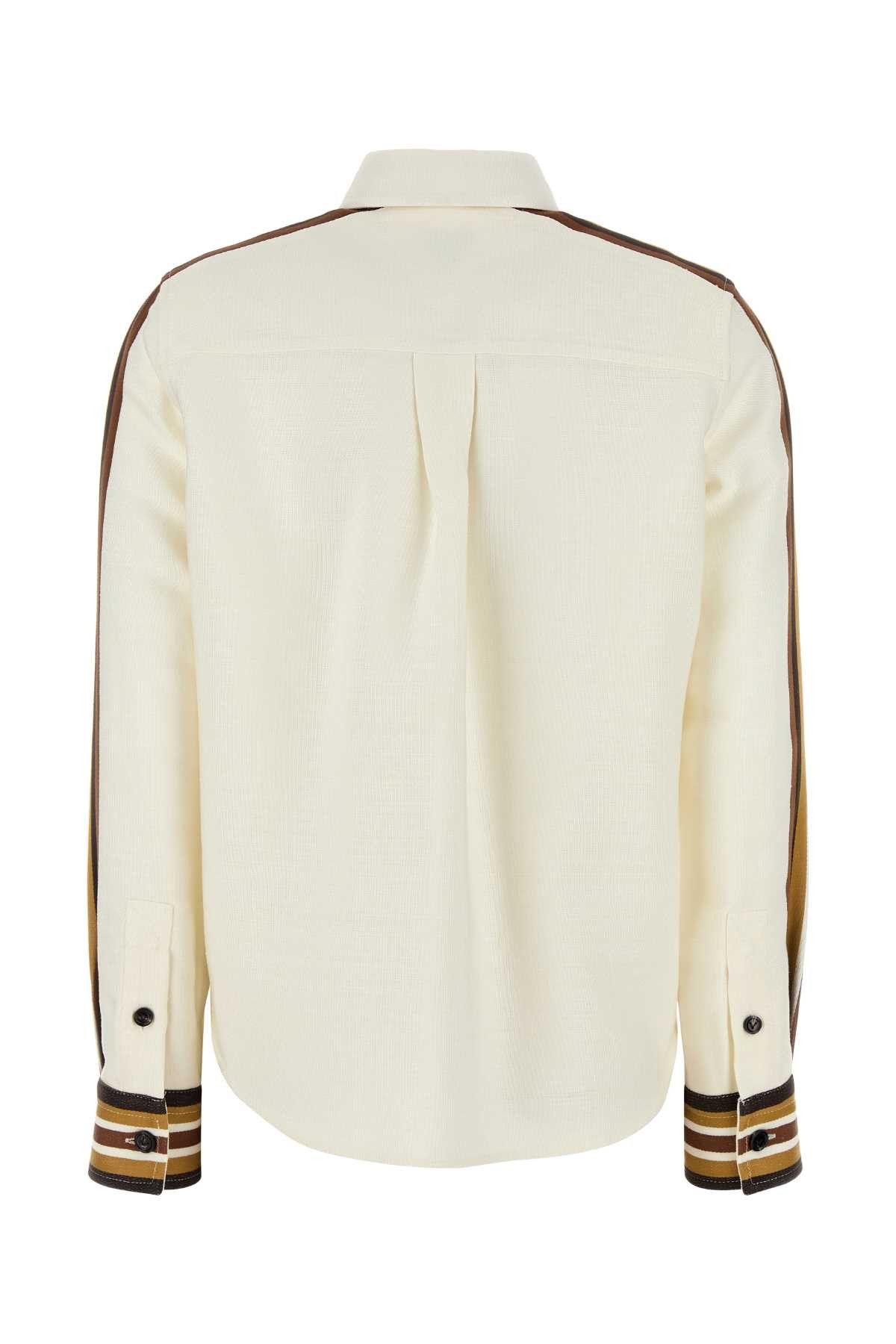 Bottega Veneta Ivory Viscose Blend Shirt Size XS / US 0-2 / IT 36-38 - 2 Thumbnail