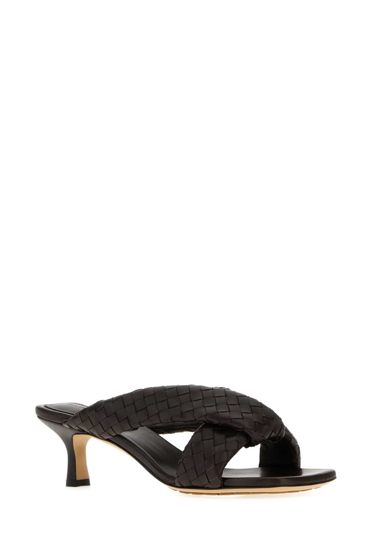 Bottega Veneta Dark Brown Leather Riva Mules Size US 9 / IT 39 - 2 Thumbnail