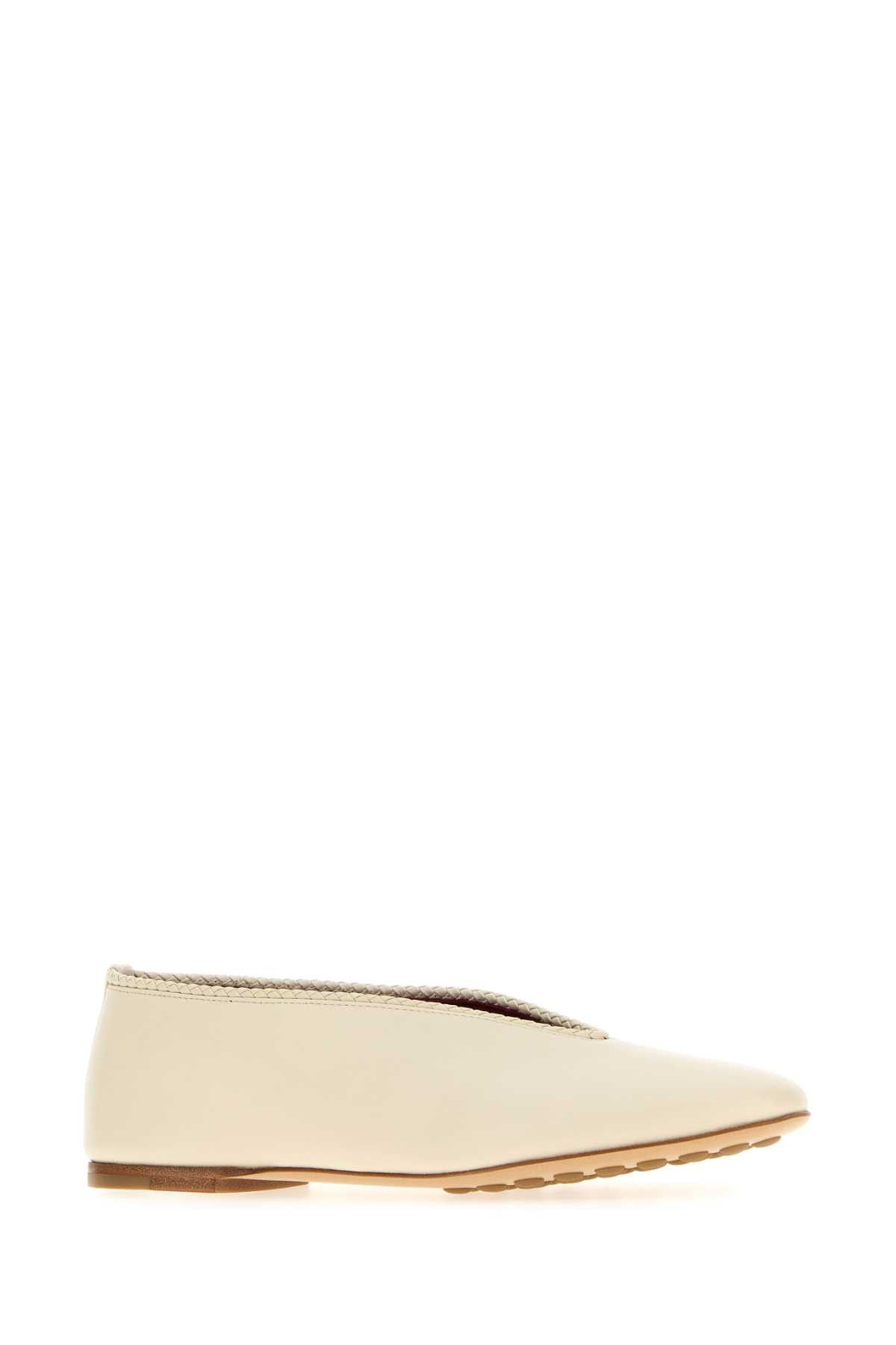 Bottega Veneta Ivory Nappa Leather Rosa Ballerinas Size US 6 / IT 36 - 2 Thumbnail