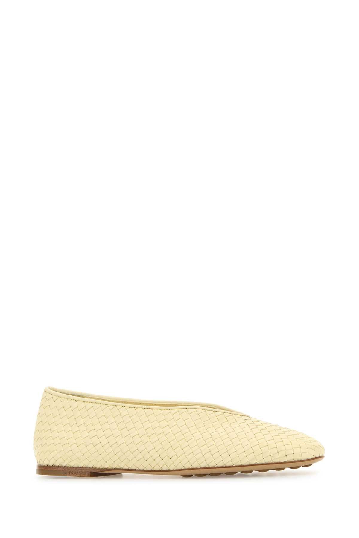 Bottega Veneta Pastel Yellow Leather Rosa Ballerinas Size US 10 / IT 40 - 2 Thumbnail