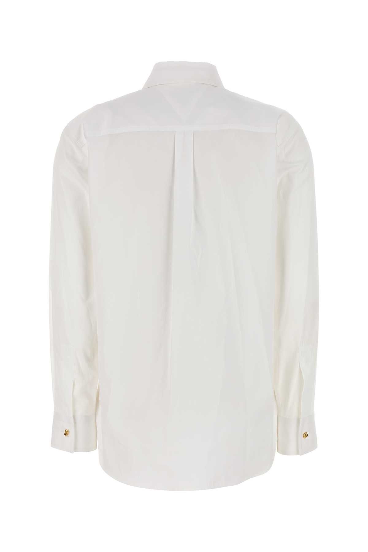 Bottega Veneta White Poplin Shirt Size M / US 6-8 / IT 42-44 - 2 Thumbnail