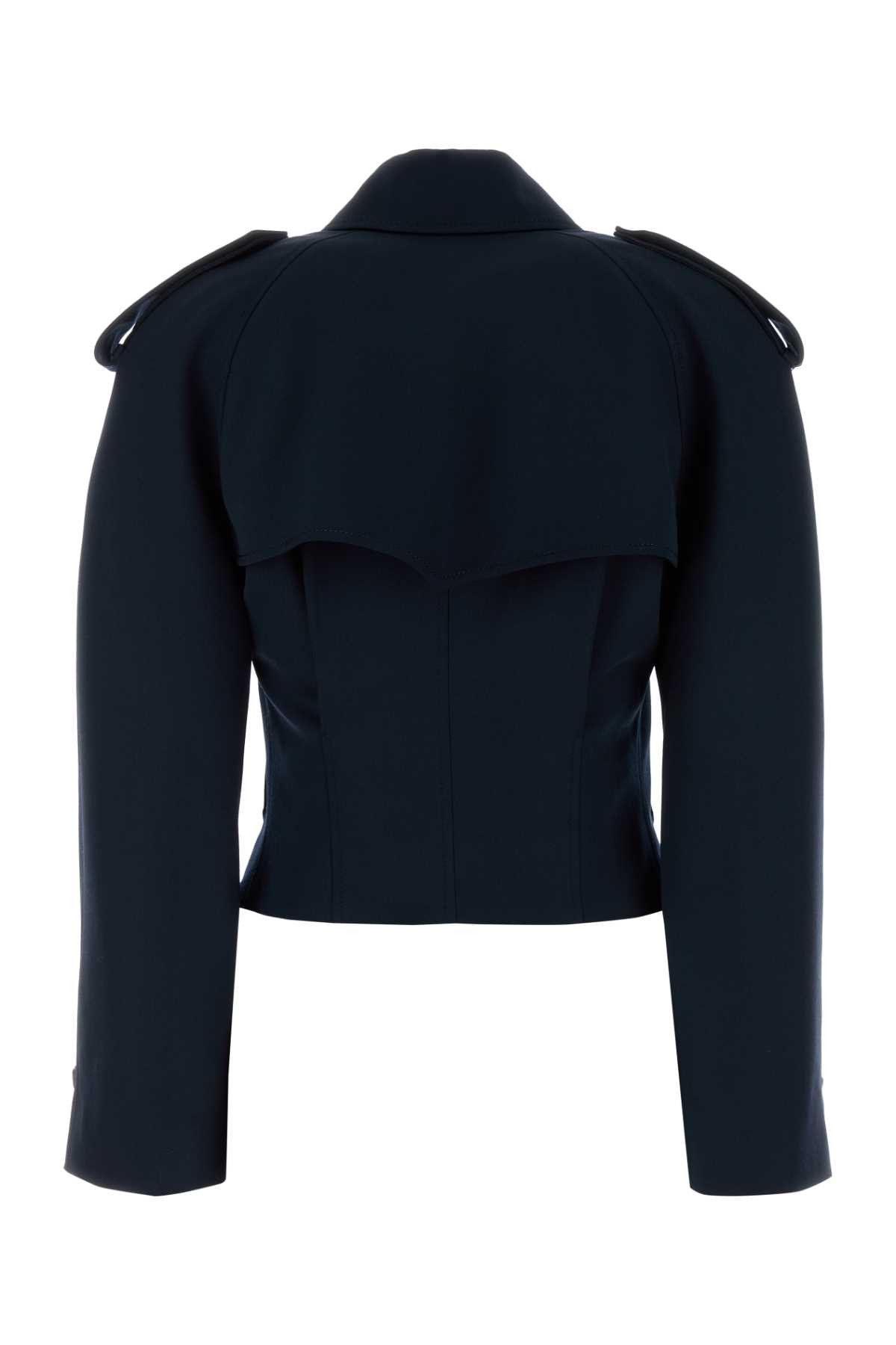 Alexander McQueen Midnight Blue Wool Trench Coat Size S / US 4 / IT 40 - 2 Thumbnail