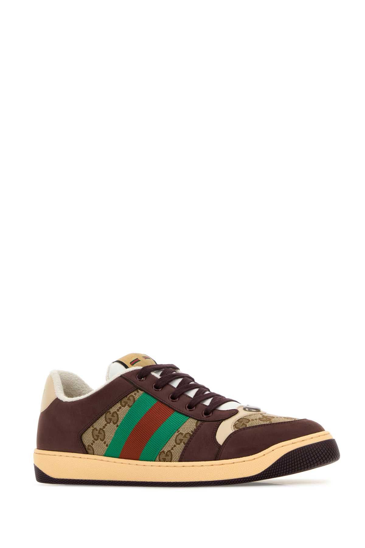 Gucci Multicolor Gg And Leather Sneakers Size US 11 / EU 44 - 2 Thumbnail