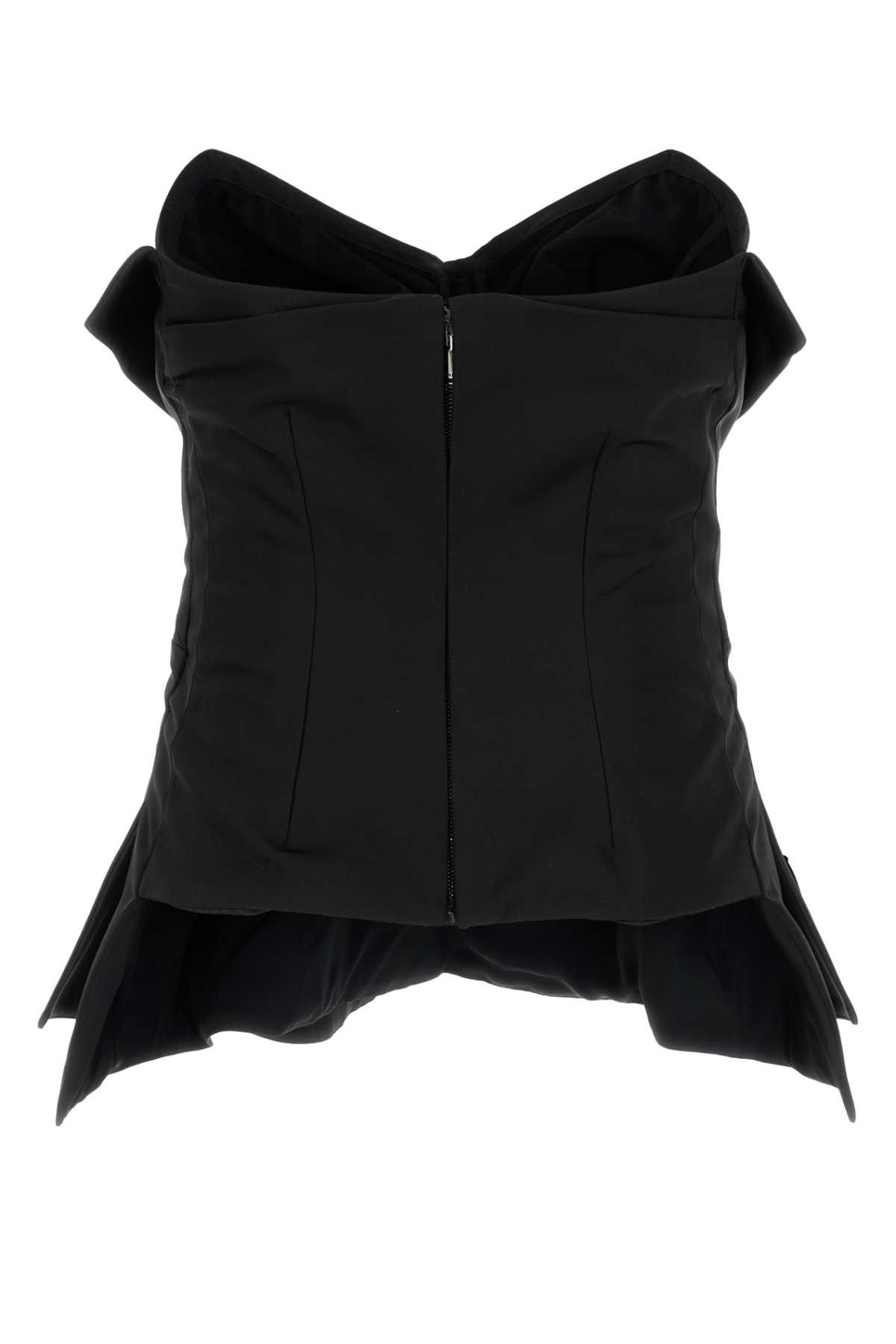 Alexander McQueen Black Satin Top Size M / US 6-8 / IT 42-44 - 2 Thumbnail
