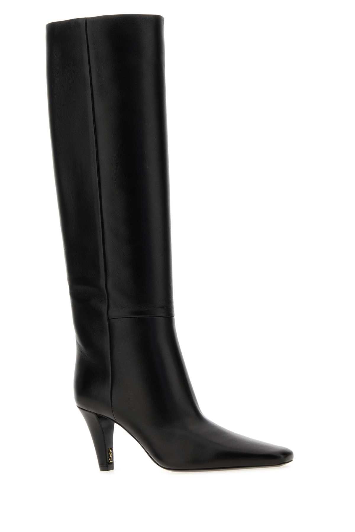 Saint Laurent Paris Black Nappa Leather Boots Size US 6 / IT 36 - 2 Thumbnail