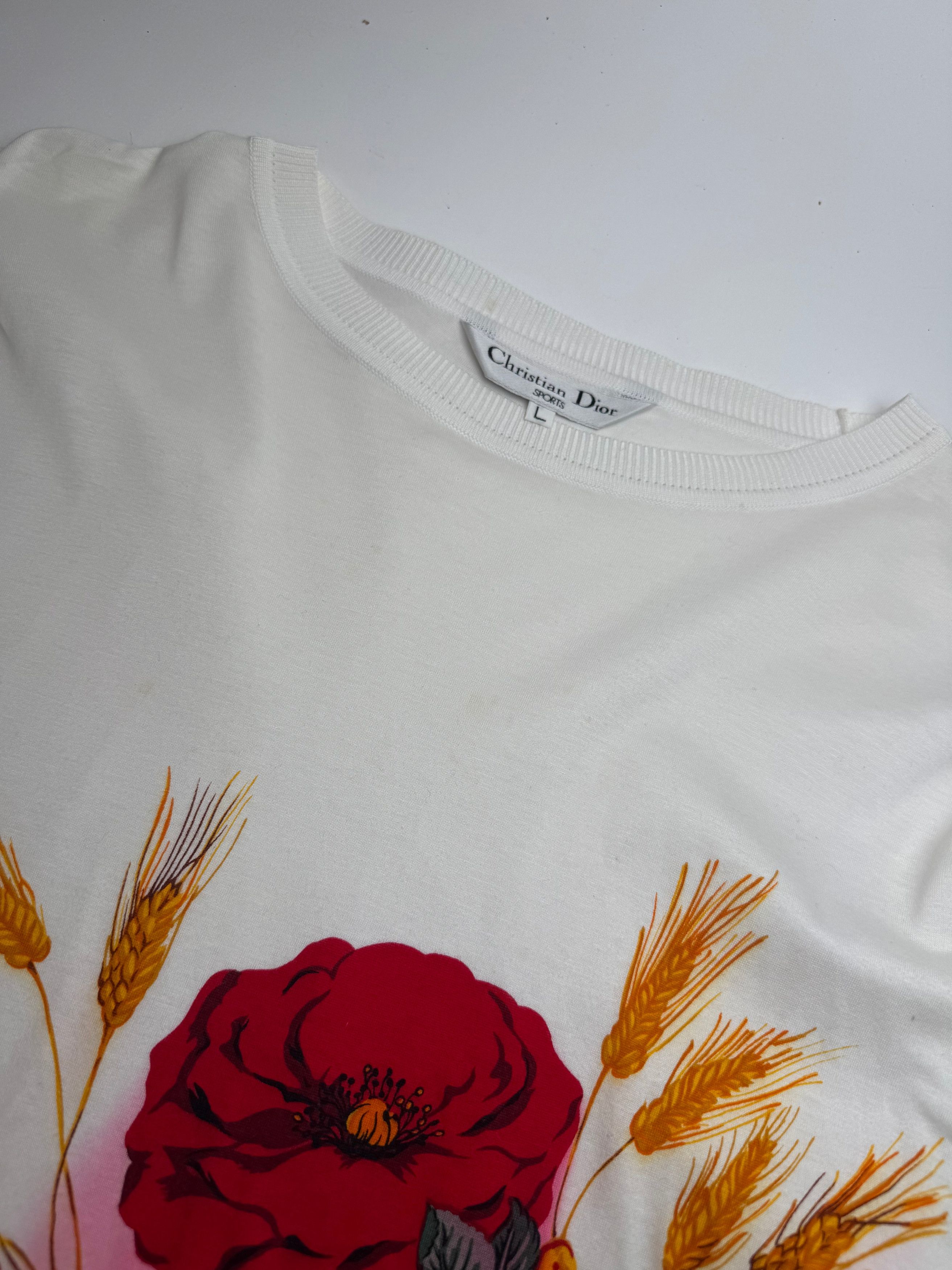 Dior Vintage Floral Women’s T-Shirt L Size L / US 10 / IT 46 - 6 Thumbnail