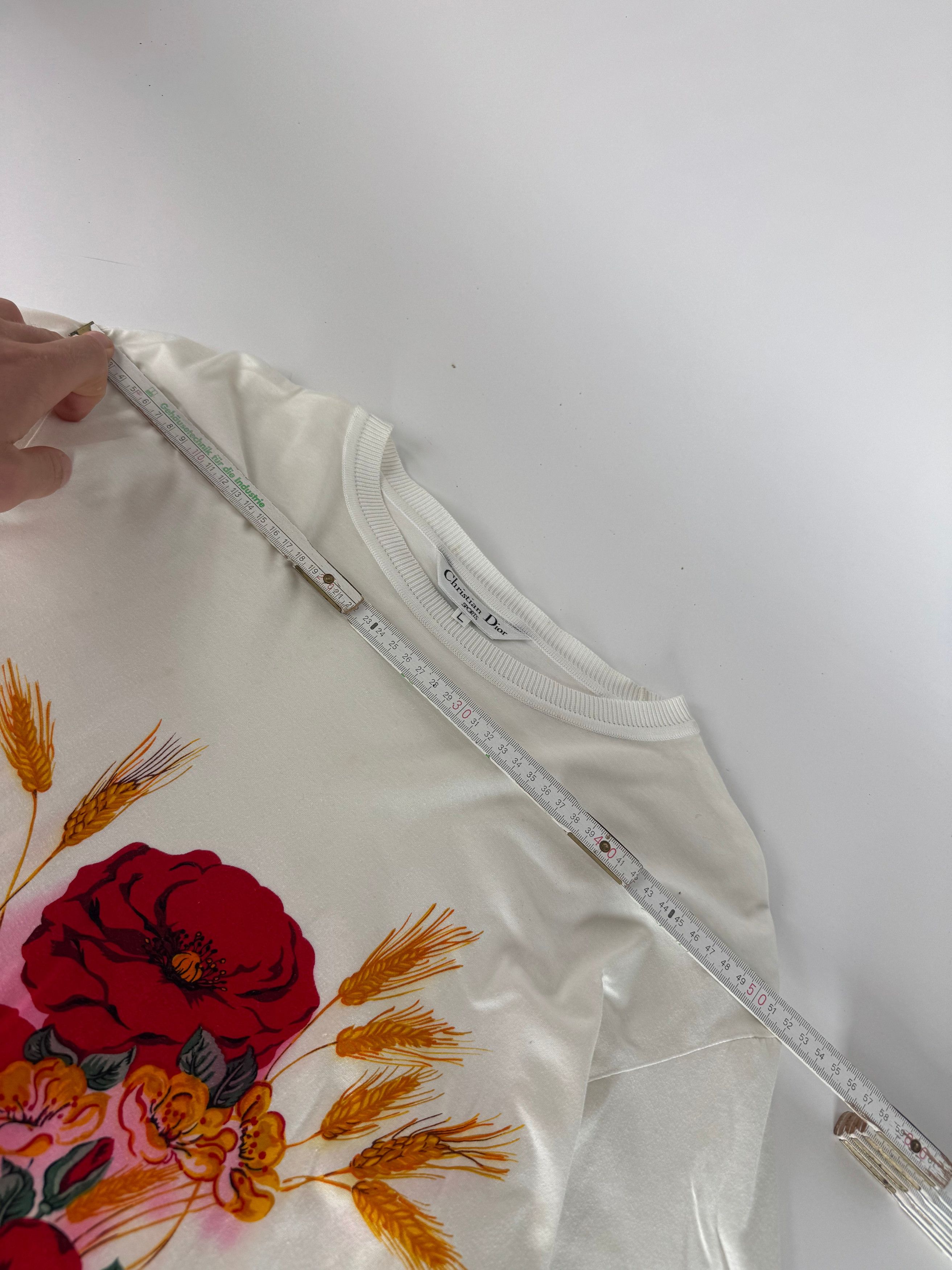 Dior Vintage Floral Women’s T-Shirt L Size L / US 10 / IT 46 - 8 Thumbnail