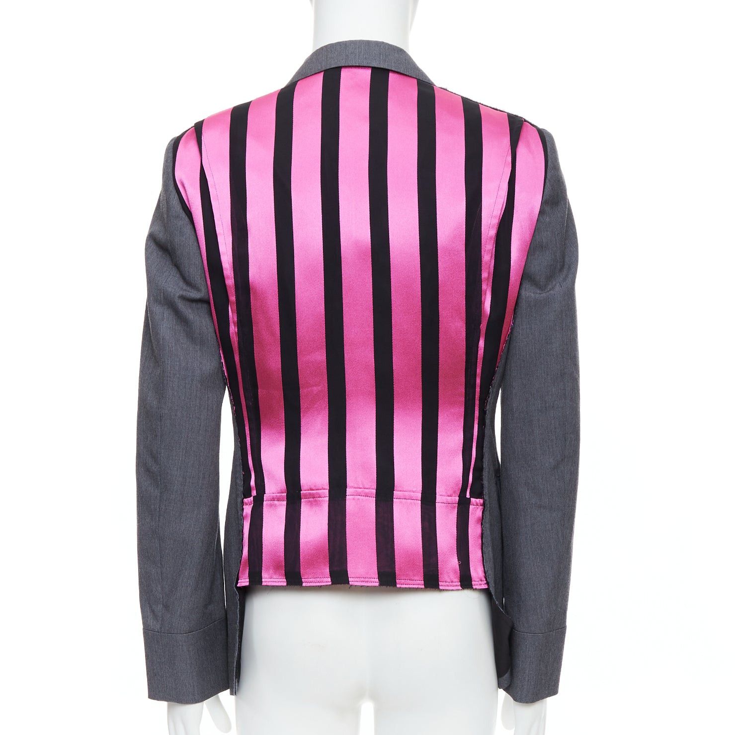 Comme des Garcons COMME DES GARCONS Homme Plus 2014 grey pink contrast back military jacket M Size US M / EU 48-50 / 2 - 5 Thumbnail