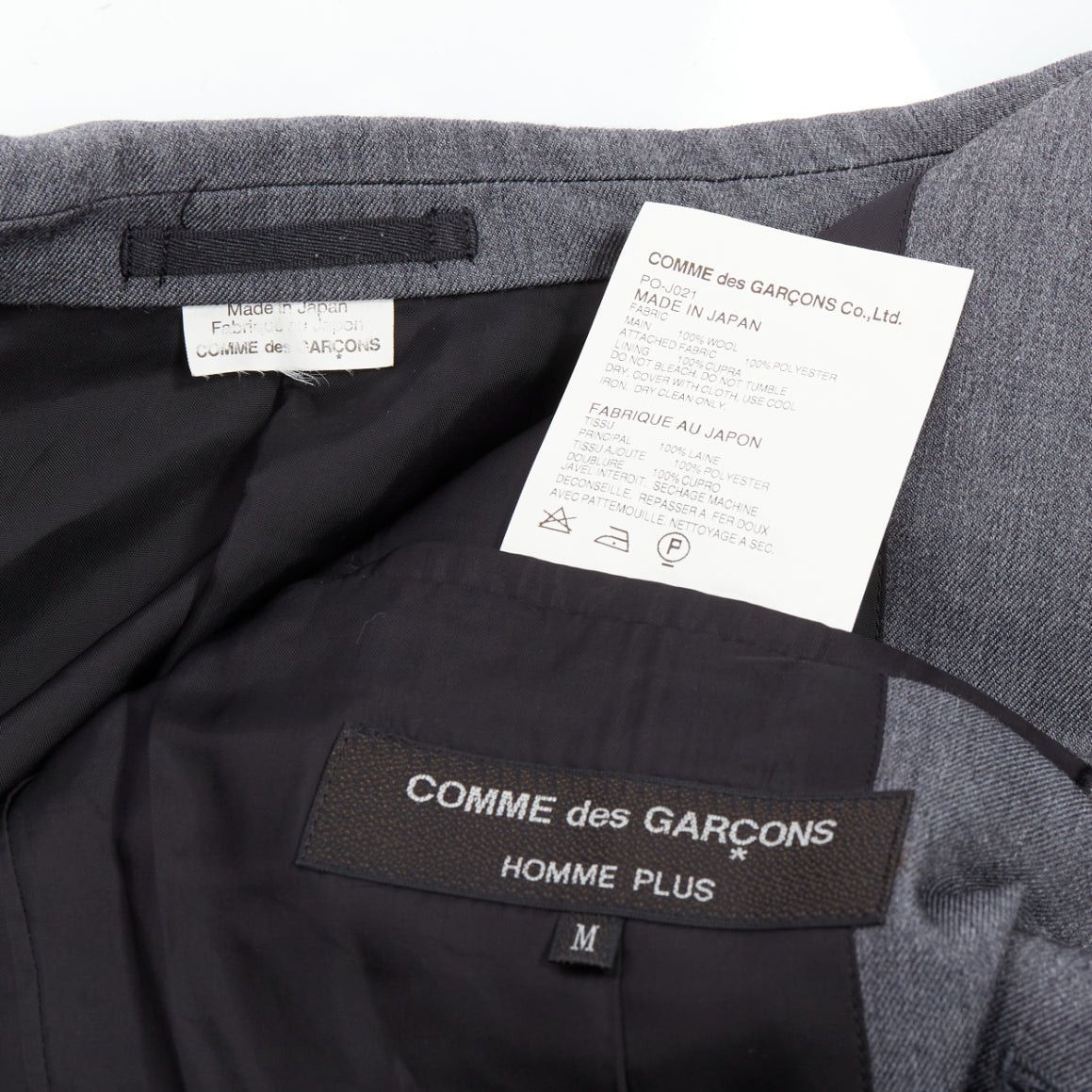 Comme des Garcons COMME DES GARCONS Homme Plus 2014 grey pink contrast back military jacket M Size US M / EU 48-50 / 2 - 8 Thumbnail