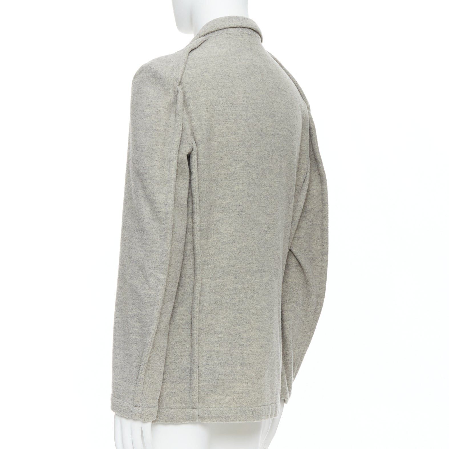 Comme des Garcons COMME DES GARCONS HOMME PLUS 2005 Evergreen grey wool blazer jacket M Size 48R - 6 Thumbnail