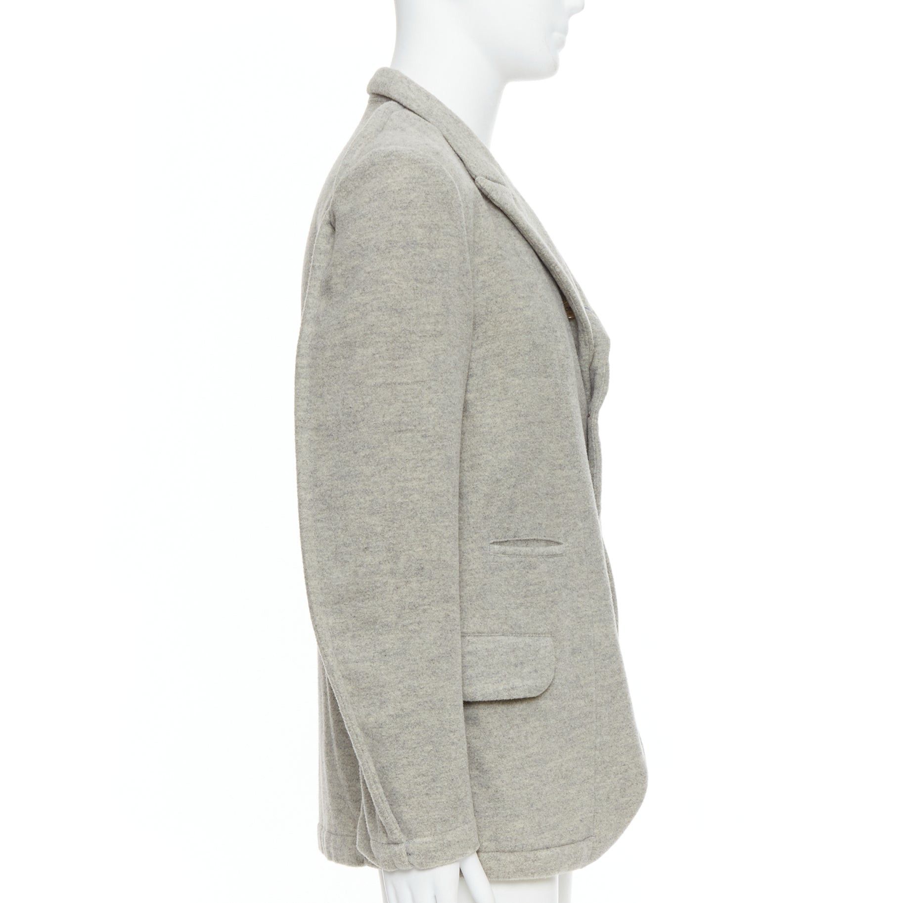Comme des Garcons COMME DES GARCONS HOMME PLUS 2005 Evergreen grey wool blazer jacket M Size 48R - 4 Thumbnail