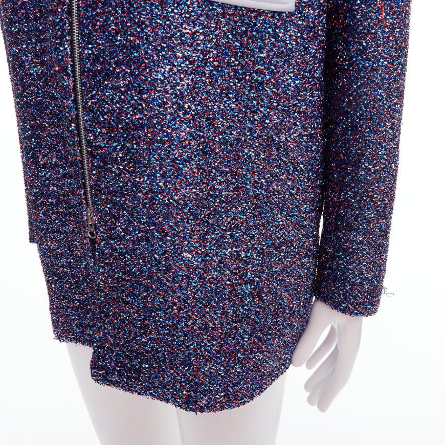 Xander Zhou XANDER ZHOU Signature purple blue lurex grey pocket tinsel jacket IT46 S Size US S / EU 44-46 / 1 - 7 Thumbnail