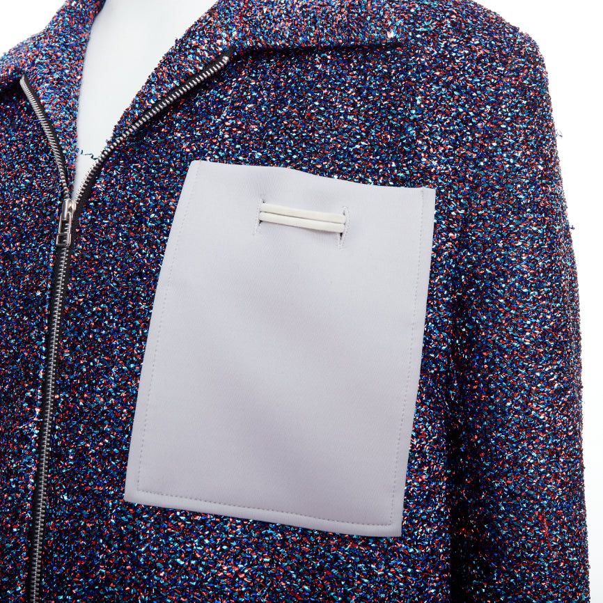 Xander Zhou XANDER ZHOU Signature purple blue lurex grey pocket tinsel jacket IT46 S Size US S / EU 44-46 / 1 - 2 Thumbnail