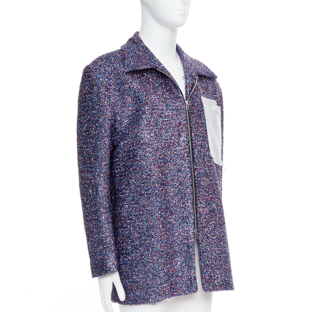 Xander Zhou XANDER ZHOU Signature purple blue lurex grey pocket tinsel jacket IT46 S Size US S / EU 44-46 / 1 - 3 Thumbnail