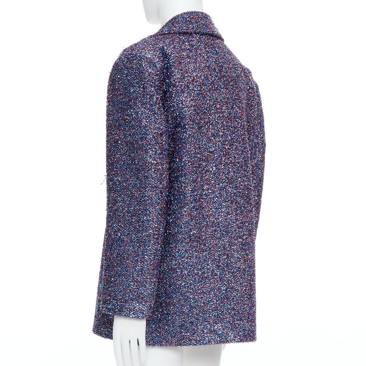 Xander Zhou XANDER ZHOU Signature purple blue lurex grey pocket tinsel jacket IT46 S Size US S / EU 44-46 / 1 - 6 Thumbnail