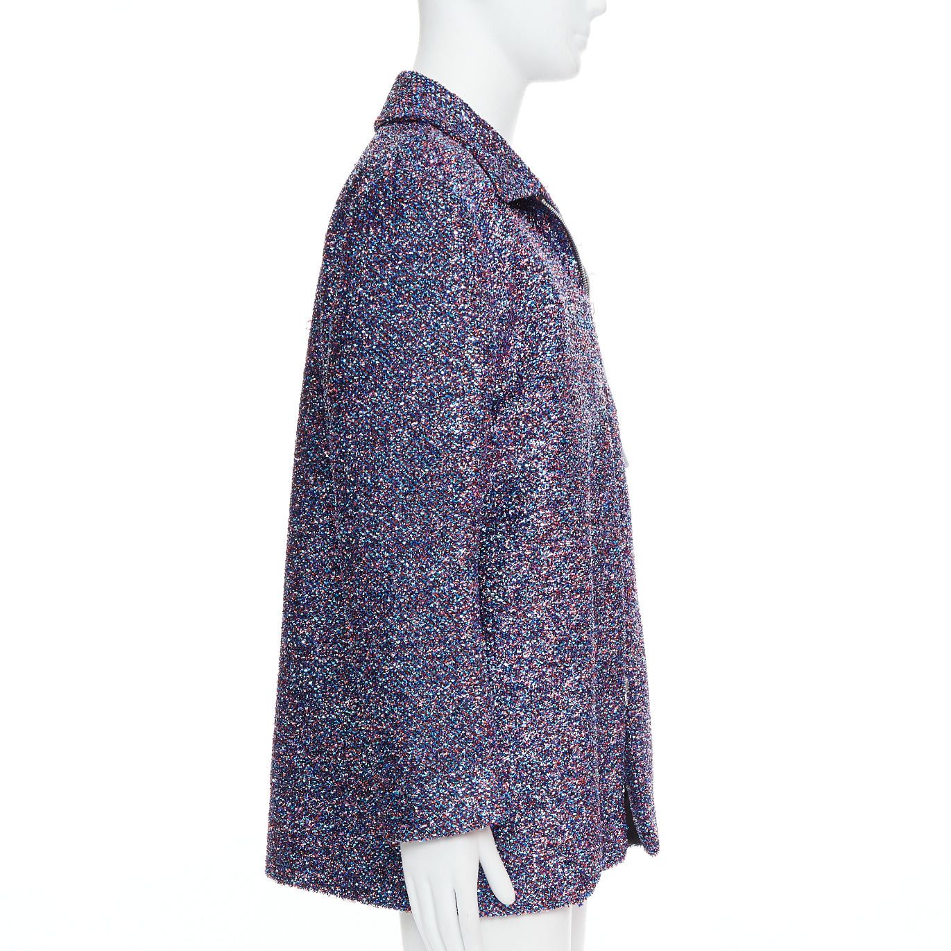 Xander Zhou XANDER ZHOU Signature purple blue lurex grey pocket tinsel jacket IT46 S Size US S / EU 44-46 / 1 - 4 Thumbnail