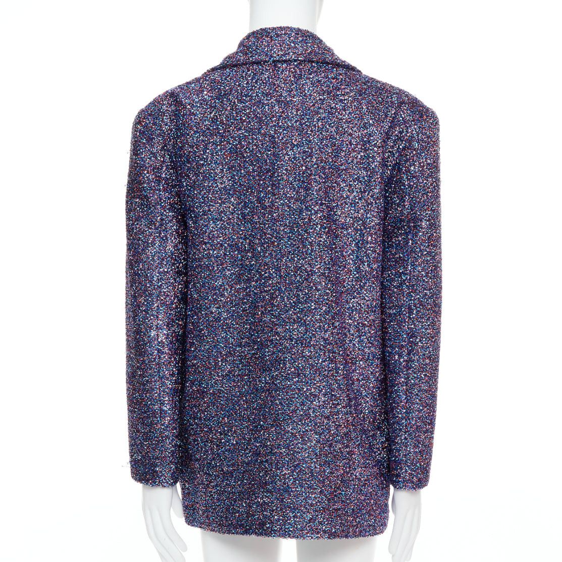 Xander Zhou XANDER ZHOU Signature purple blue lurex grey pocket tinsel jacket IT46 S Size US S / EU 44-46 / 1 - 5 Thumbnail