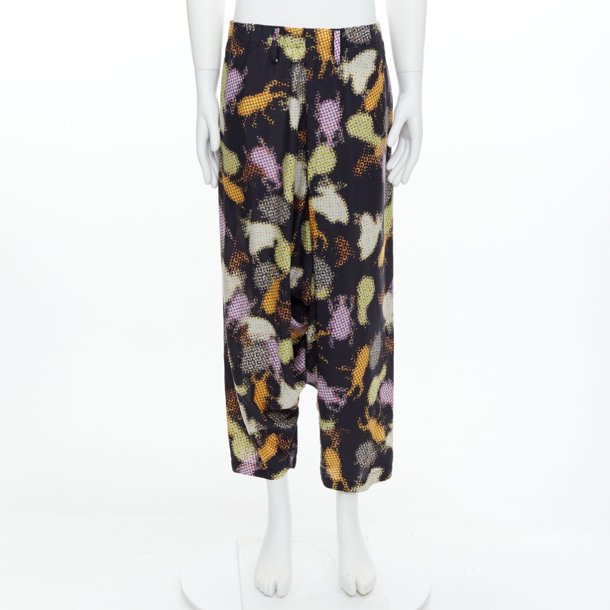 Issey Miyake ISSEY MIYAKE MEN multicolour abstract print asymmetric harem pants Size US 29 - 9 Thumbnail