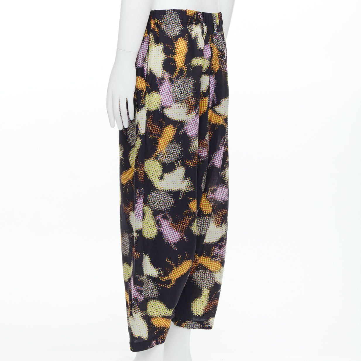Issey Miyake ISSEY MIYAKE MEN multicolour abstract print asymmetric harem pants Size US 29 - 6 Thumbnail
