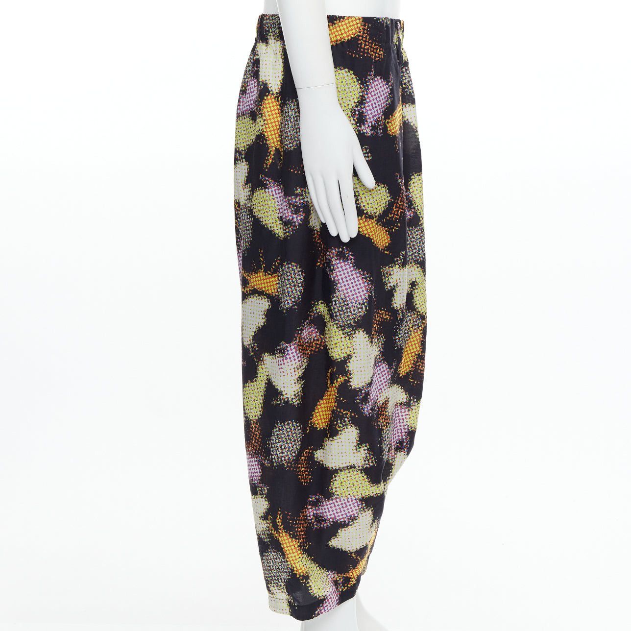 Issey Miyake ISSEY MIYAKE MEN multicolour abstract print asymmetric harem pants Size US 29 - 4 Thumbnail
