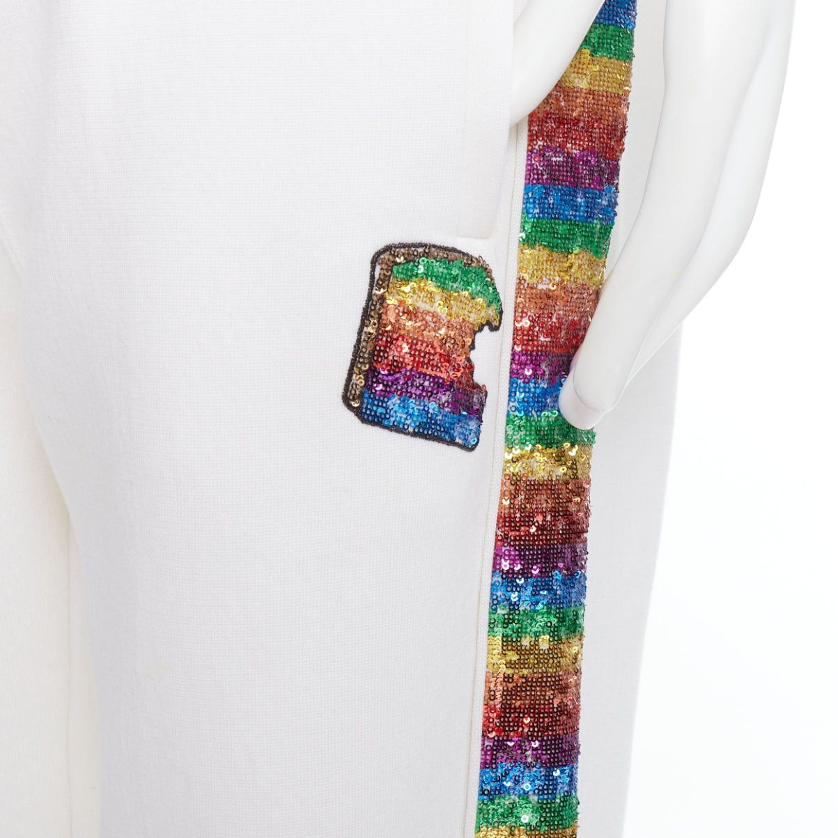 Marc Jacobs MARC JACOBS rainbow sequins trim drawstring jogger sweat pants M Size US 30 / EU 46 - 2 Thumbnail