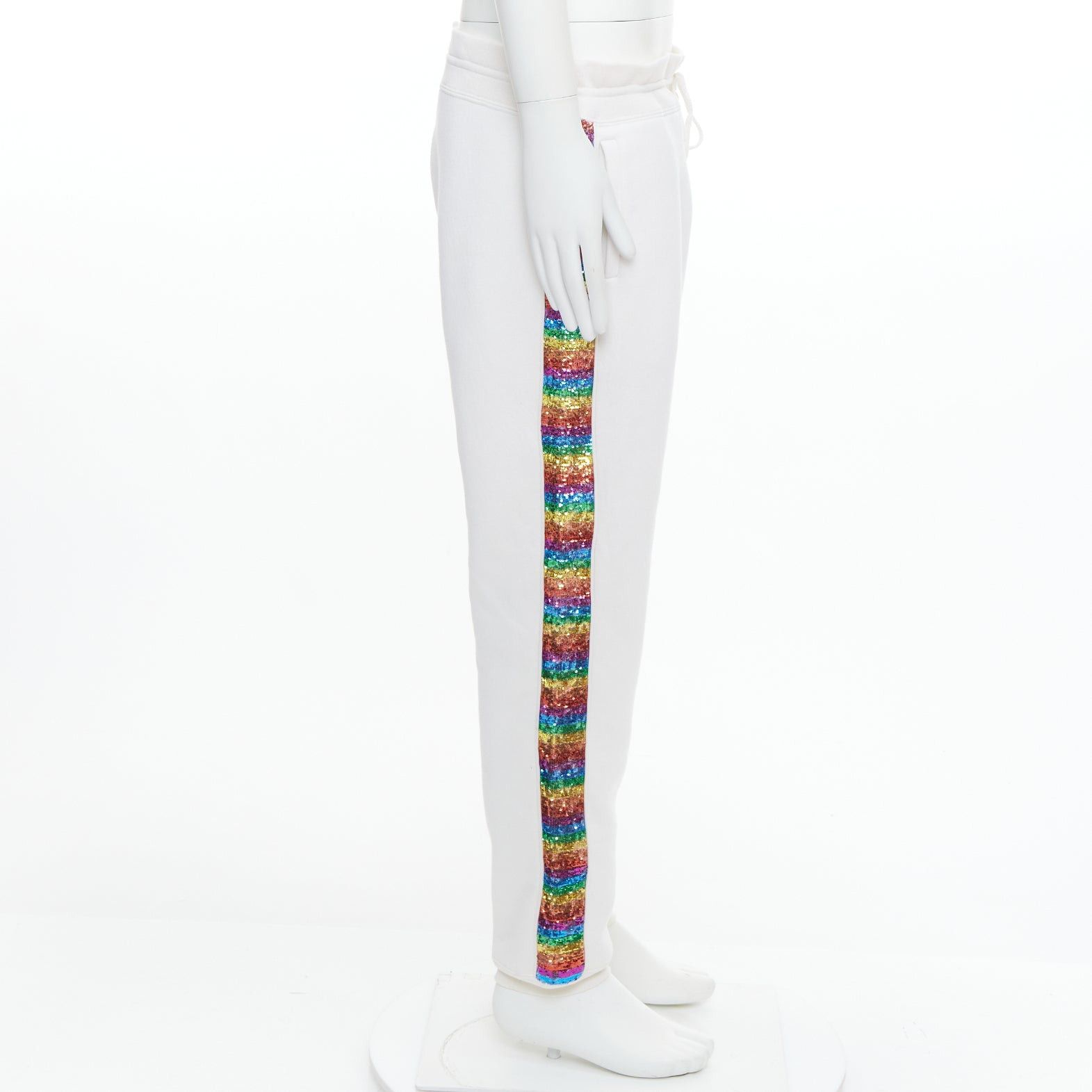 Marc Jacobs MARC JACOBS rainbow sequins trim drawstring jogger sweat pants M Size US 30 / EU 46 - 4 Thumbnail