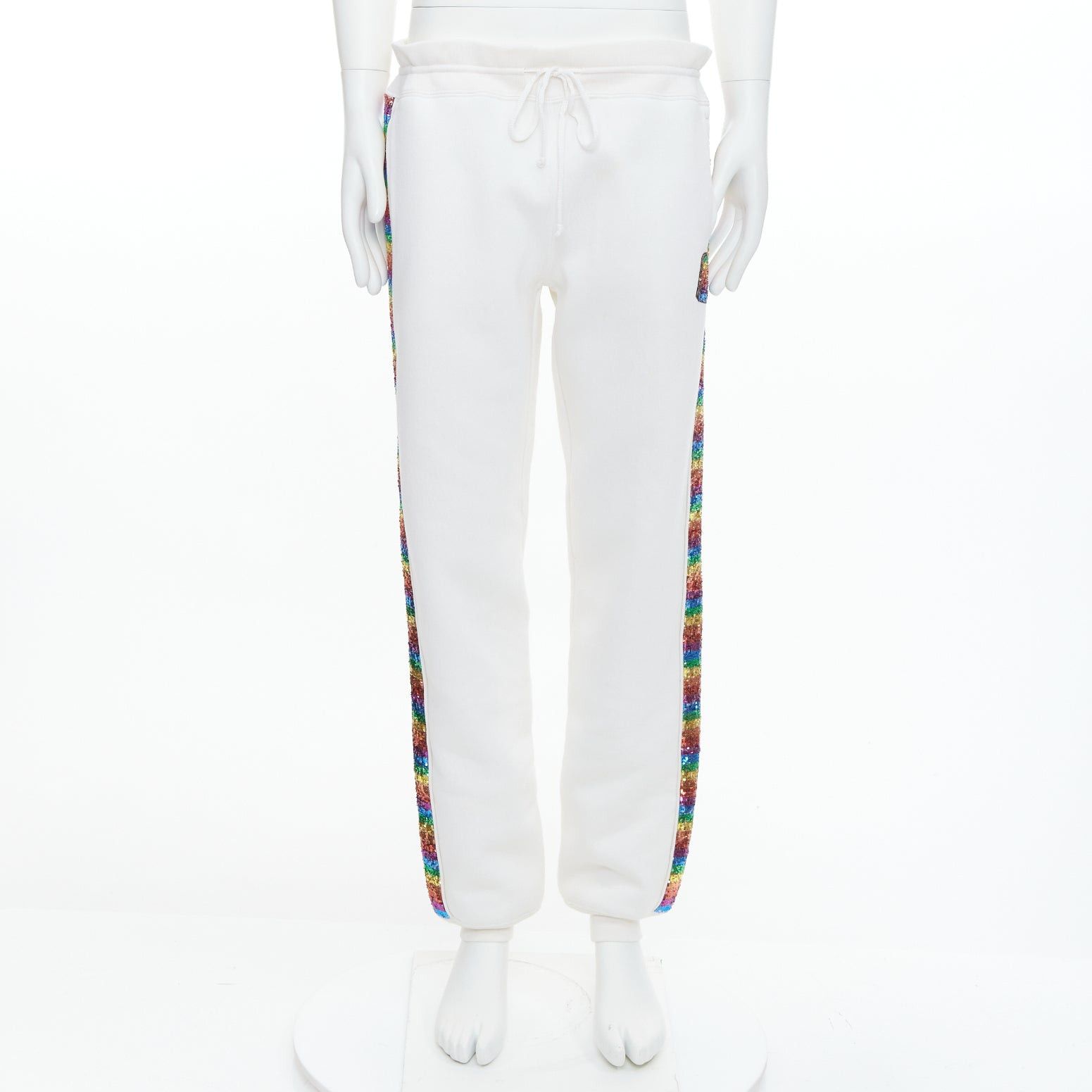 Marc Jacobs MARC JACOBS rainbow sequins trim drawstring jogger sweat pants M Size US 30 / EU 46 - 3 Thumbnail