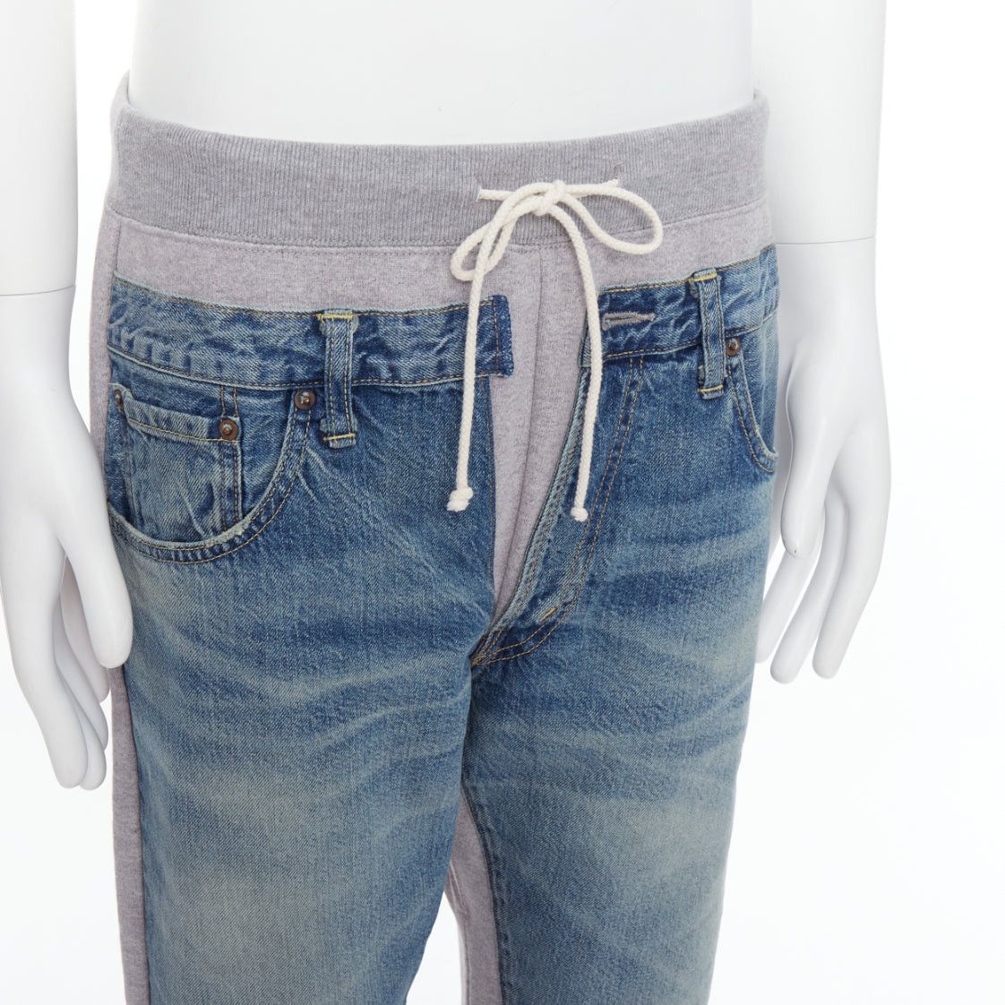 Junya Watanabe JUNYA WATANABE LEVI'S 2022 deconstructed denim patch joggers M Size US 30 / EU 46 - 7 Thumbnail