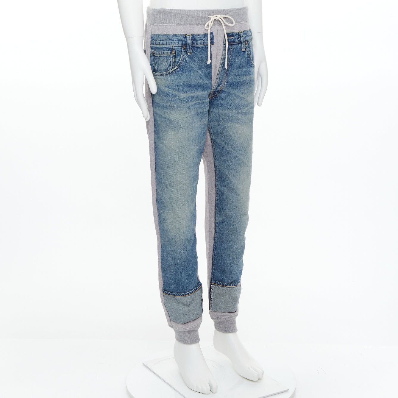 Junya Watanabe JUNYA WATANABE LEVI'S 2022 deconstructed denim patch joggers M Size US 30 / EU 46 - 3 Thumbnail