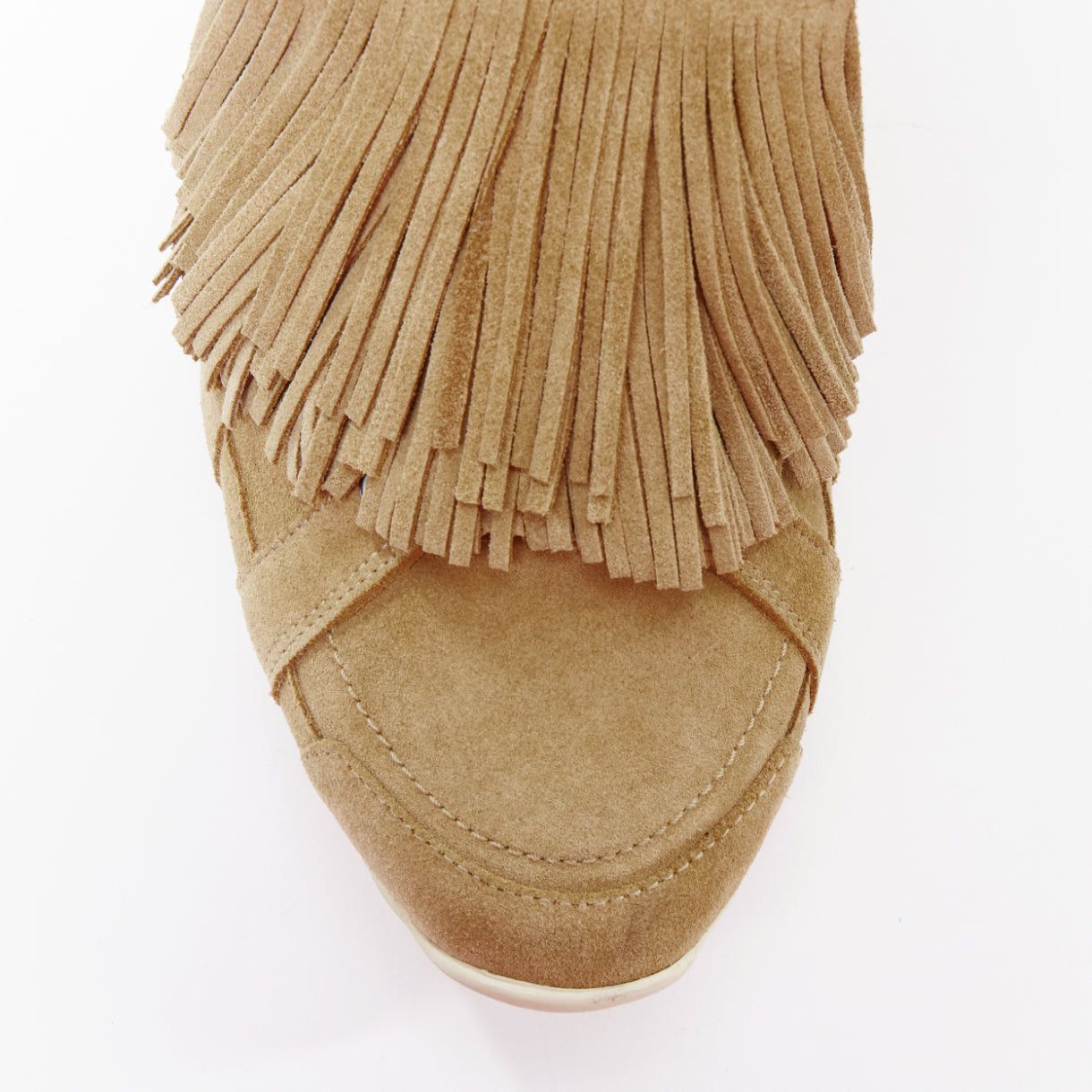 Pierre Hardy PIERRE HARDY beige suede leather fringe detail loafer sneakers EU43 Size US 10 / EU 43 - 6 Thumbnail