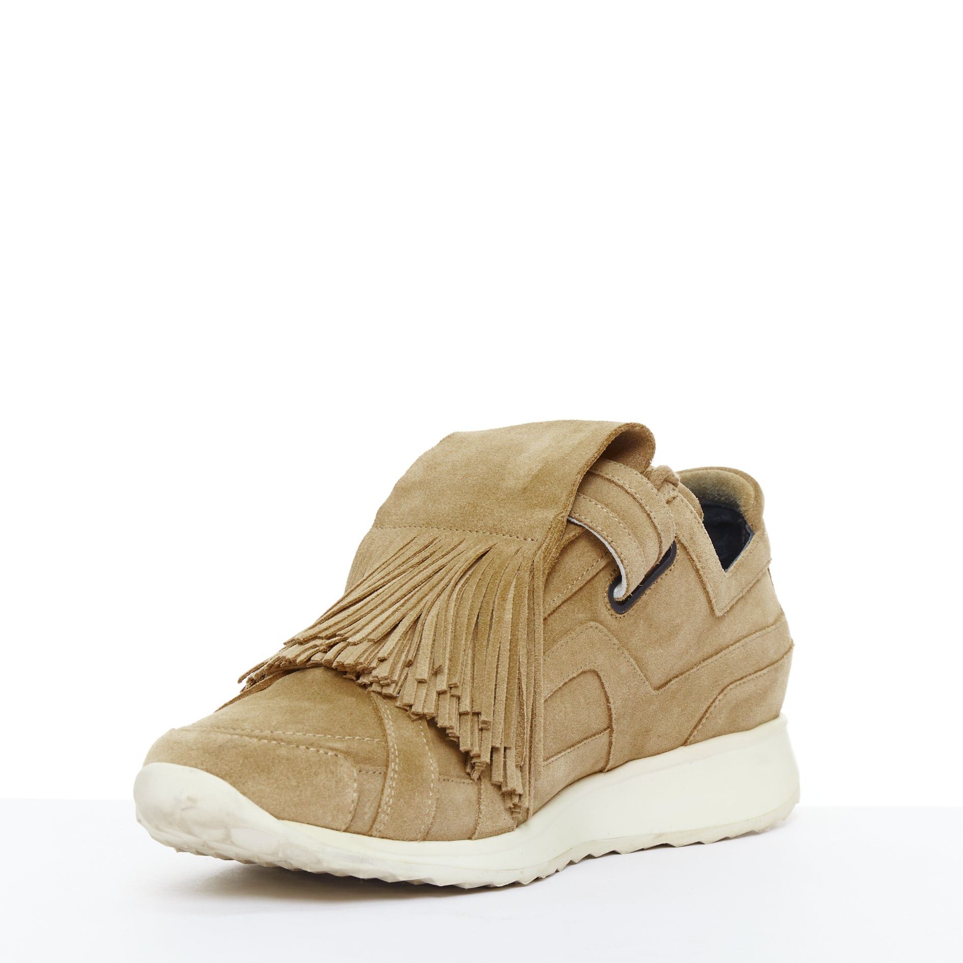 Pierre Hardy PIERRE HARDY beige suede leather fringe detail loafer sneakers EU43 Size US 10 / EU 43 - 4 Thumbnail