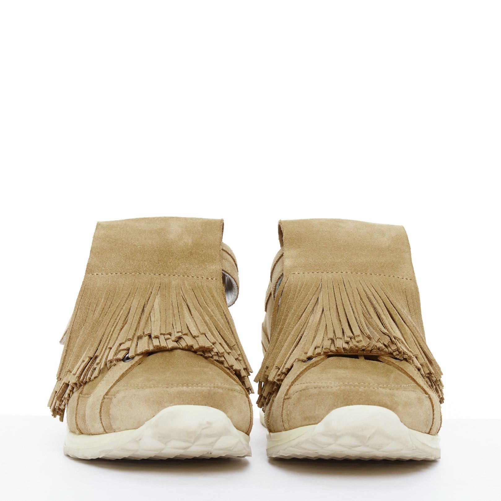 Pierre Hardy PIERRE HARDY beige suede leather fringe detail loafer sneakers EU43 Size US 10 / EU 43 - 3 Thumbnail