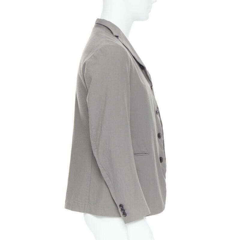 Arts & Science ARTS & SCIENCE grey cotton blend 4-button short collar casusal blazer jacket JP2 Size 46R - 4 Thumbnail