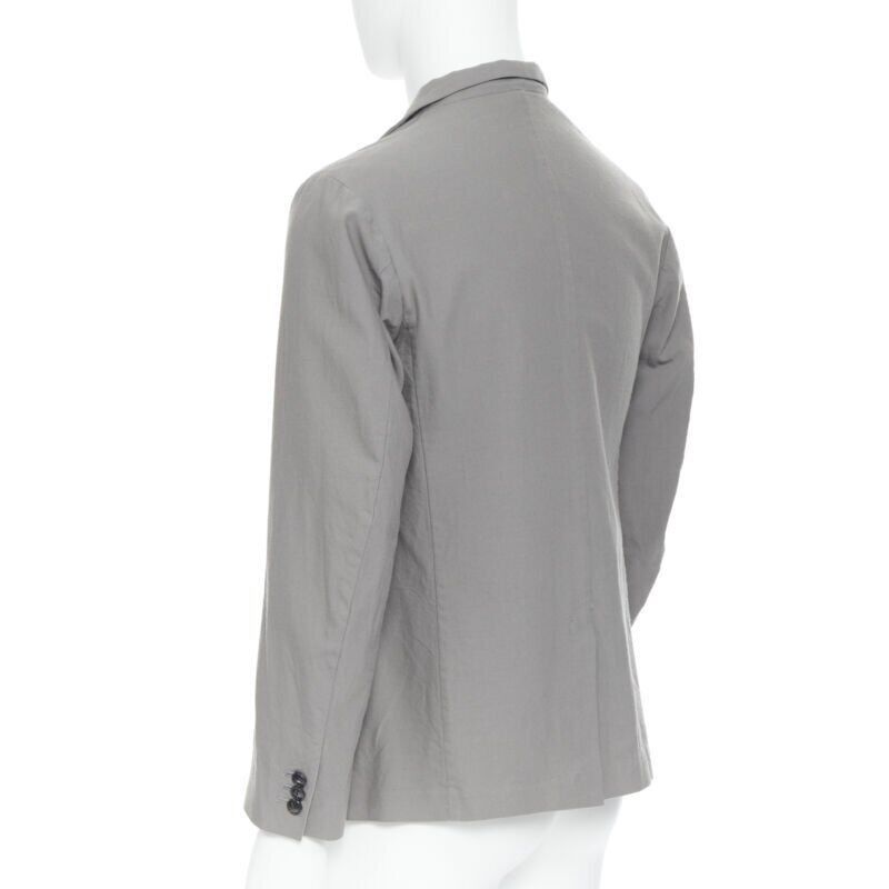 Arts & Science ARTS & SCIENCE grey cotton blend 4-button short collar casusal blazer jacket JP2 Size 46R - 6 Thumbnail